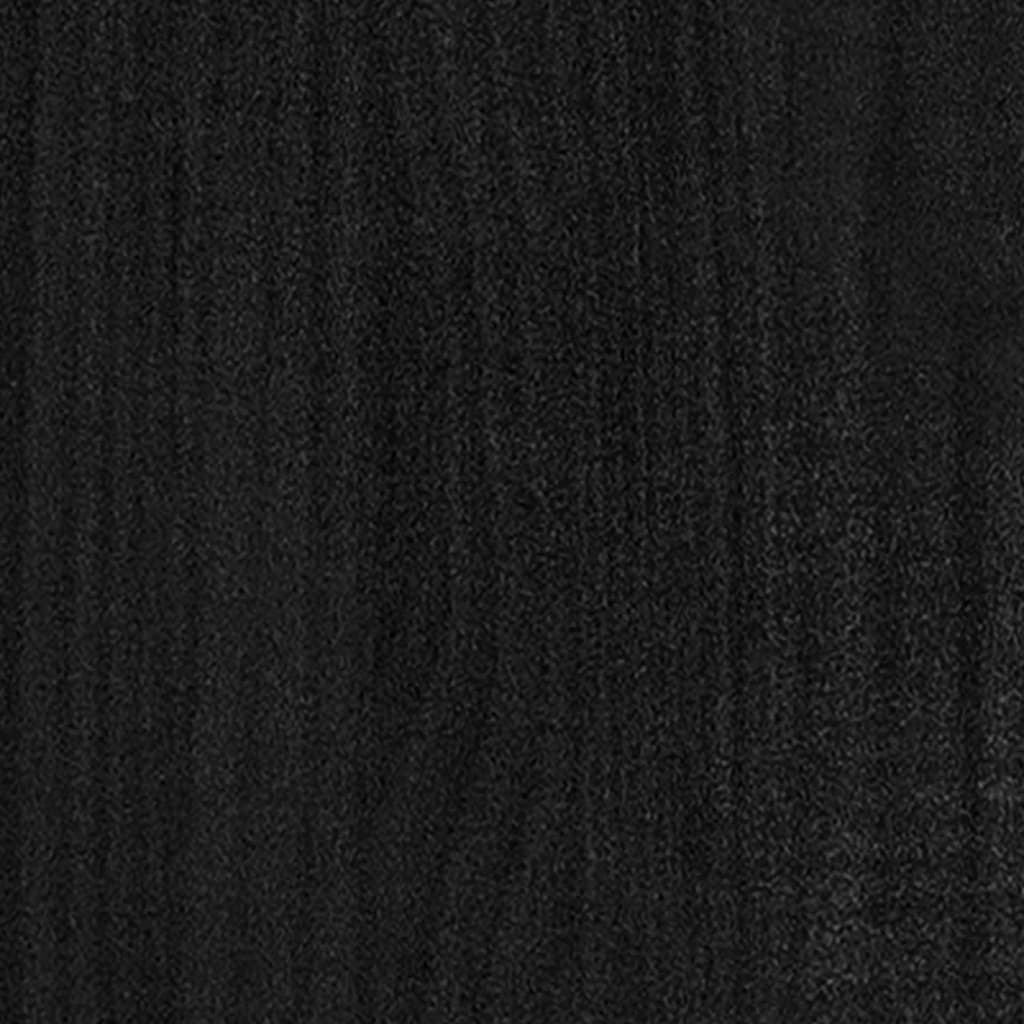Bokhylle/romdeler svart 60x35x167 cm heltre furu