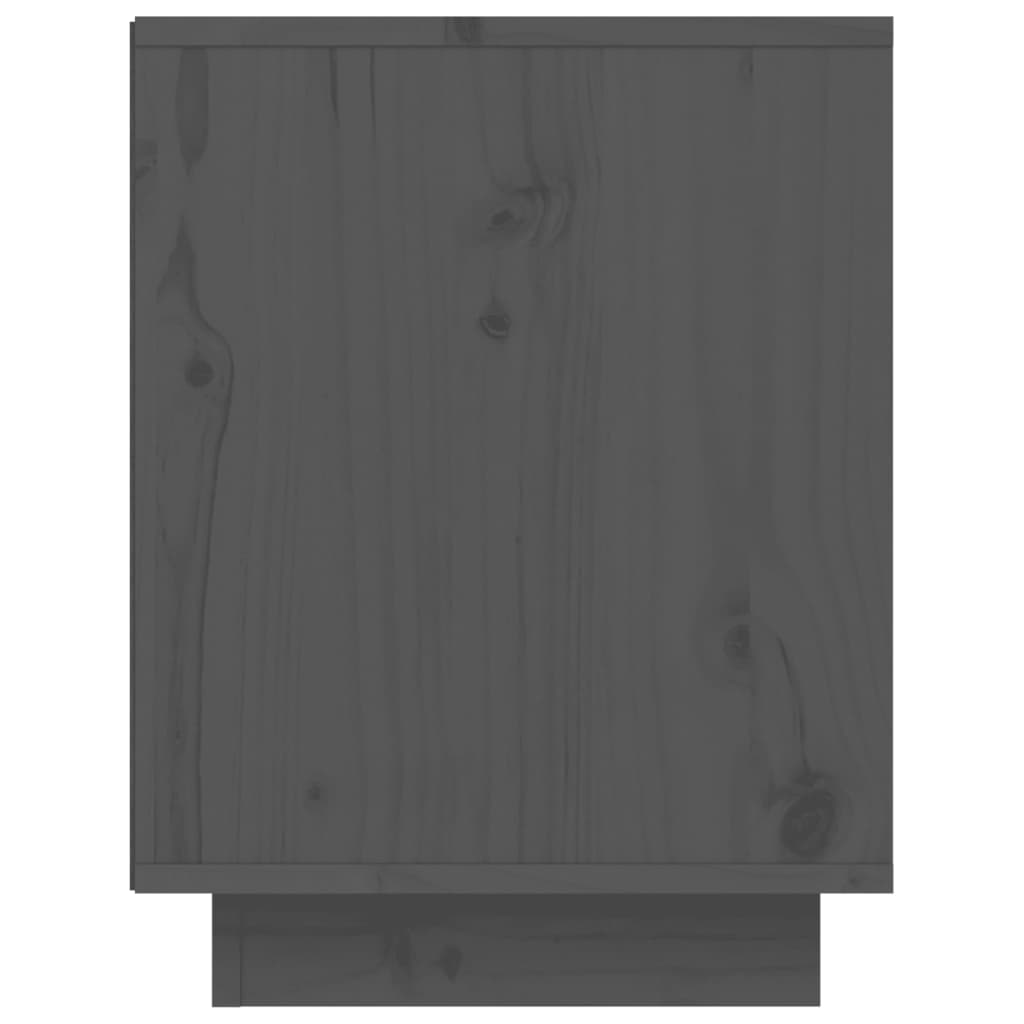 Skohylle grå 60x34x45 cm heltre furu