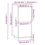 Skjenk honningbrun 31,5x34x75 cm heltre furu