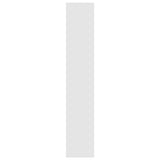 Bokhylle/romdeler høyglans hvit 60x30x166 cm sponplate