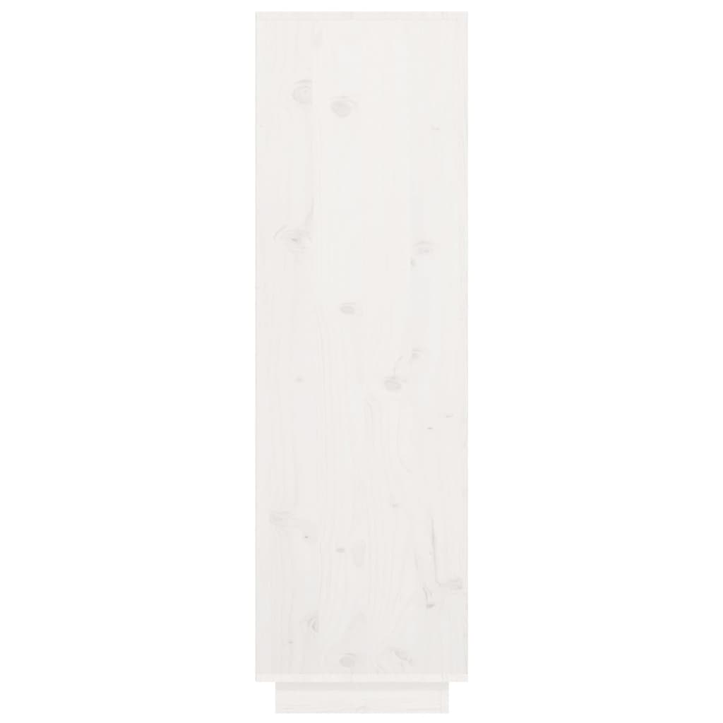 Highboard hvit 38x35x117 cm heltre furu