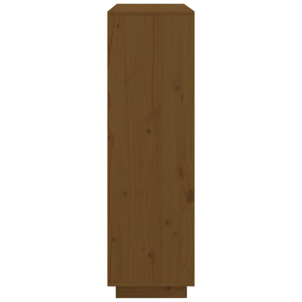 Highboard honningbrun 110,5x35x117 cm heltre furu