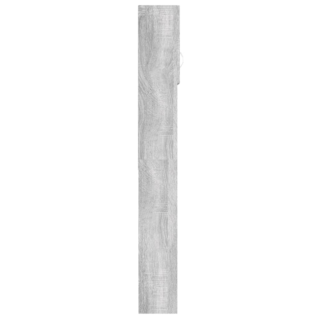 Vaskemaskinskap grå sonoma 64x25,5x190 cm