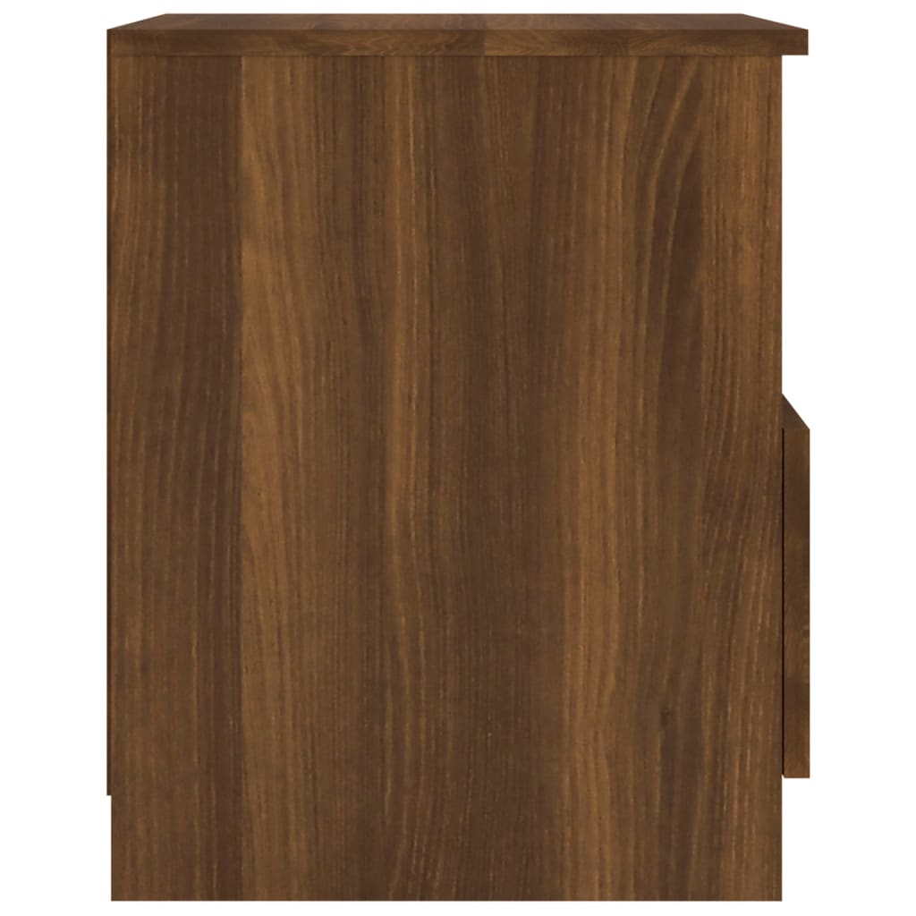 Nattbord brun eik 40x40x50 cm konstruert tre