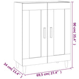 Skjenk sonoma eik 69,5x34x90 cm konstruert tre