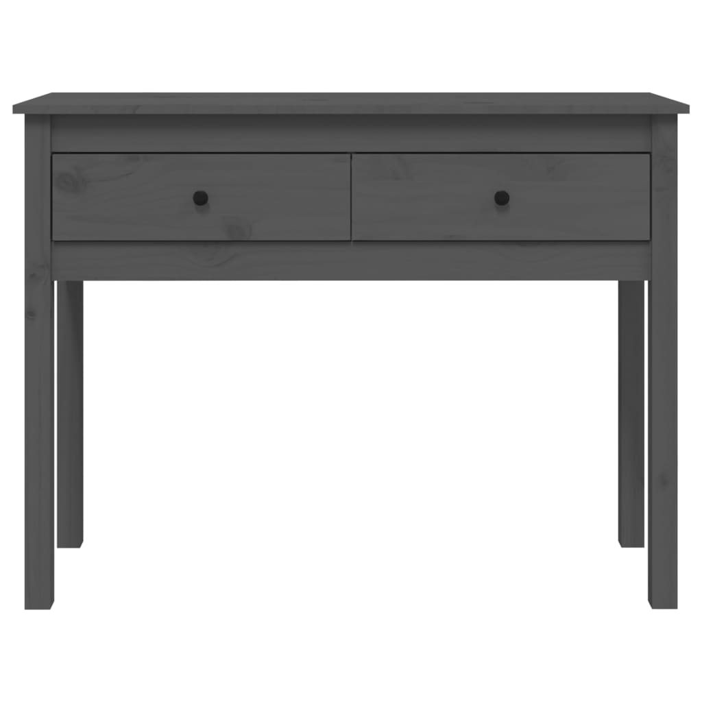 Konsollbord grå 100x35x75 cm heltre furu