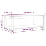 Salongbord 110x55x45 cm heltre furu