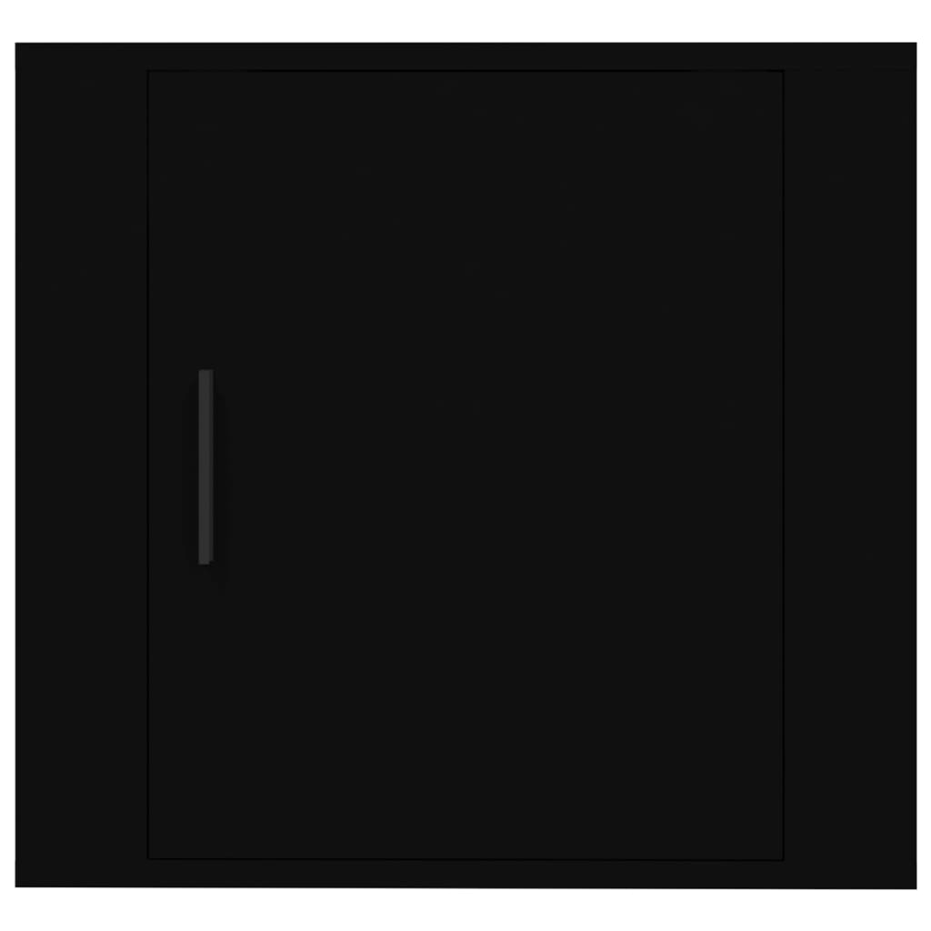 Veggmonterte nattbord 2 stk svart 50x30x47 cm