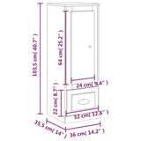 Highboard betonggrå 36x35,5x103,5 cm konstruert tre